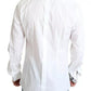 White Cotton Poplin Dress Formal GOLD Shirt
