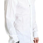 White Cotton Poplin Dress Formal GOLD Shirt
