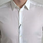 White Formal Cotton Tuxedo Dress GOLD Shirt