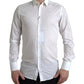 White Formal Cotton Tuxedo Dress GOLD Shirt