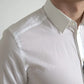 White Formal Cotton Tuxedo Dress GOLD Shirt
