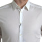 White Formal Cotton Tuxedo Dress GOLD Shirt