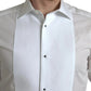 White Formal Cotton Tuxedo Dress GOLD Shirt