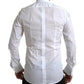 White Formal Cotton Tuxedo Dress GOLD Shirt