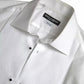 White Formal Cotton Tuxedo Dress GOLD Shirt