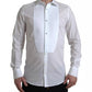 White Formal Cotton Tuxedo Dress GOLD Shirt