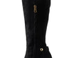 Black Suede Embellished High Boots Shoes