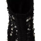 Black Tulle Suede Crystals Heels Boots Shoes