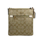 Rowan Mini Crossgrain Leather File Crossbody Bag Light Khaki Chalk CF340
