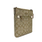 Rowan Mini Crossgrain Leather File Crossbody Bag Light Khaki Chalk CF340