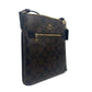 Rowan Mini Crossgrain Leather File Crossbody Bag Brown Black CF340