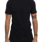 Elegant Black Crew-Neck Cotton Tee
