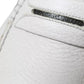 White Gray Leather Slip On Mocassin Loafer Shoes