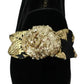 Black Velvet Gold Sequin Embellished Loafers Shoes