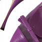 Purple Leather Mesh High Heels Slingback Shoes