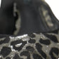 Silver Leopard Heels Pumps Slingback Shoes