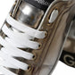 Bronze Leather Logo Sneaker Portofino Shoes