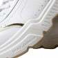 White Gold Leather Men Sneakers DAYMASTER Shoes