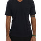 Chic Blue V-Neck Cotton Tee