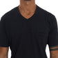 Chic Blue V-Neck Cotton Tee