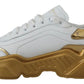 White Gold Low Top Daymaster Sneakers Shoes