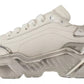 White Silver Leather Daymaster Women Sneakers Shoes