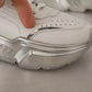 White Silver Leather Daymaster Women Sneakers Shoes