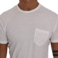 Elegant White Crew-Neck Cotton T-Shirt