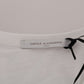 Elegant White Crew-Neck Cotton T-Shirt