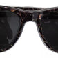 Black Plastic Full Rim Gray Mirror Lens DG4284-F Sunglasses