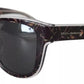 Black Plastic Full Rim Gray Mirror Lens DG4284-F Sunglasses