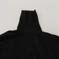 Black Cashmere Turtleneck Pullover Sweater