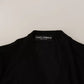 Black Double Breasted Cardigan Sweater