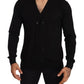 Black Double Breasted Cardigan Sweater