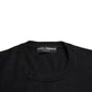 Black Wool Crew Neck Pullover Men Sweater