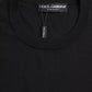 Black Wool Knit Crew Neck Pullover Sweater