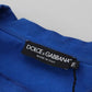 Blue DGWAY Cotton Crewneck Pullover Sweater