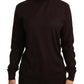 Brown Cashmere Turtle Neck Pullover Sweater