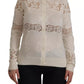 Off White Lace Button Down Cardigan Sweater