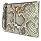 Aqua Green Leather DG Baroque Hand Purse Bag