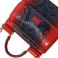 Red Blue Exotic Leather SICILY Microbag Crossbody Bag