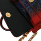 Red Blue Exotic Leather SICILY Microbag Crossbody Bag