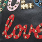 Black BEATRICE Leather Embellished Shopping Tote Bag