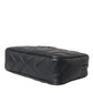 Black Leather Marsupio Quilting Love Belt Fanny Pack Bag