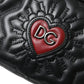 Black Leather Marsupio Quilting Love Belt Fanny Pack Bag