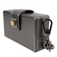 Metallic Gray Calfskin Leather DG BOX Shoulder Bag