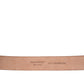 Brown Croc Leather Silver Metal Buckle Belt Men