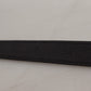 Black Calf Leather Metal Square Buckle Belt