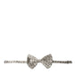 Silver Fantasy Print Adjustable Neck Bow Tie Men