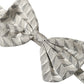 Silver Fantasy Print Adjustable Neck Bow Tie Men